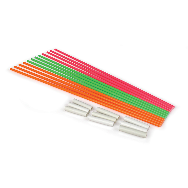 Multi-Color Rods Kit with Connectors, 12 pcs