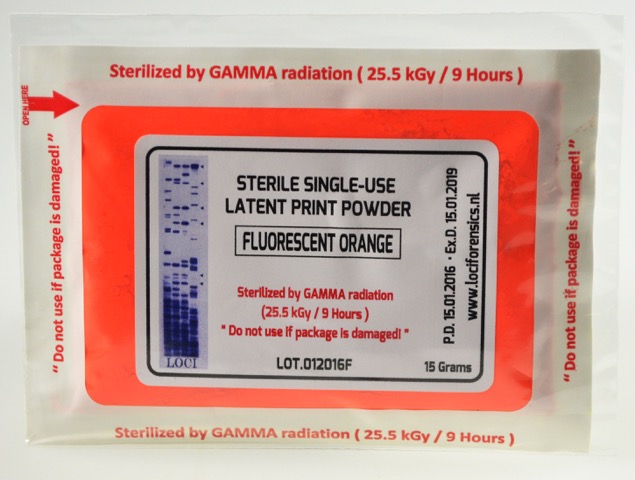 Single Use DNA-Free (Gamma) Fluorescent Orange Powder, 15 grams, 5 x 1 pcs