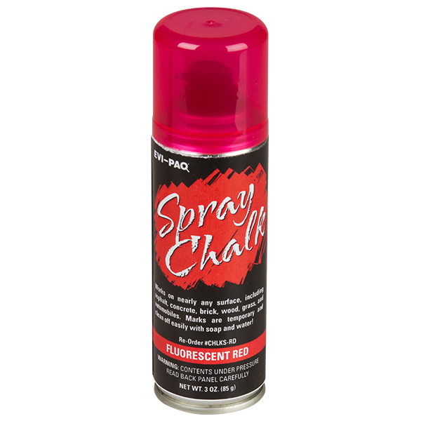 Spray Chalk Fluorescent - Red, 3 OZ.