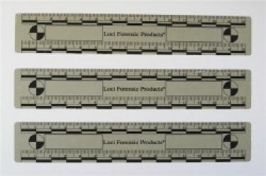 Adhesive Photo Evidence sticker, 15 cm, 1 side metric and 1 side reference bars, 100 pcs